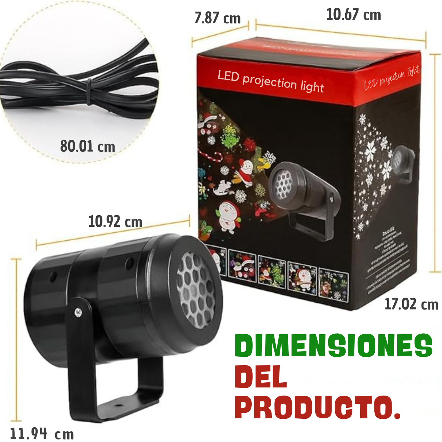 PROYECTOR NAVIDEÑO LASER LED